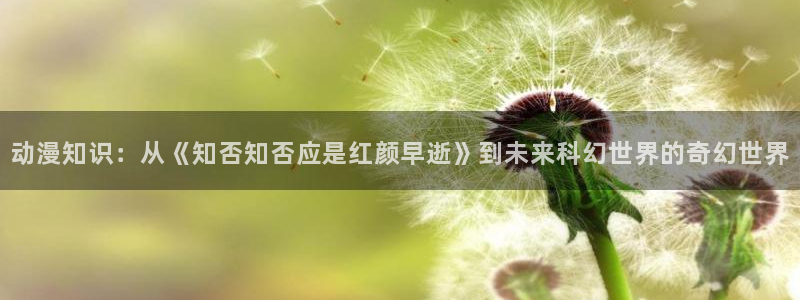 里番动漫在线观看：动漫知识：从《知否知否应是红颜早逝》到未来科幻世界的奇幻世界